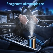 Smart Car Air Freshener Diffuser With Dynamic Light Show And Starry Sky Top Mode, Natural French Fragrance Oils/Perfume, Adjustable Fragrance Concentration, Long-Lasting Freshness, Cologne Scent, The Ideal Gift For Car Enthusiasts - Aroma Diffuser + 3 Bottles Of Marine Perfume - View 3