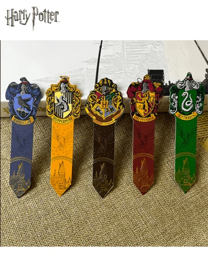  5PCS Warner Bros Officially Licensed Houses Bookmarks Set Collectibles Friends Birthday Christmas Halloween Thanksgiving Gift Office School Supplies