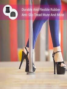 1双高跟鞋硅胶鞋套，降噪防滑，高跟鞋鞋头保护套，细高跟鞋鞋跟套 - 黑色 - 查看 4