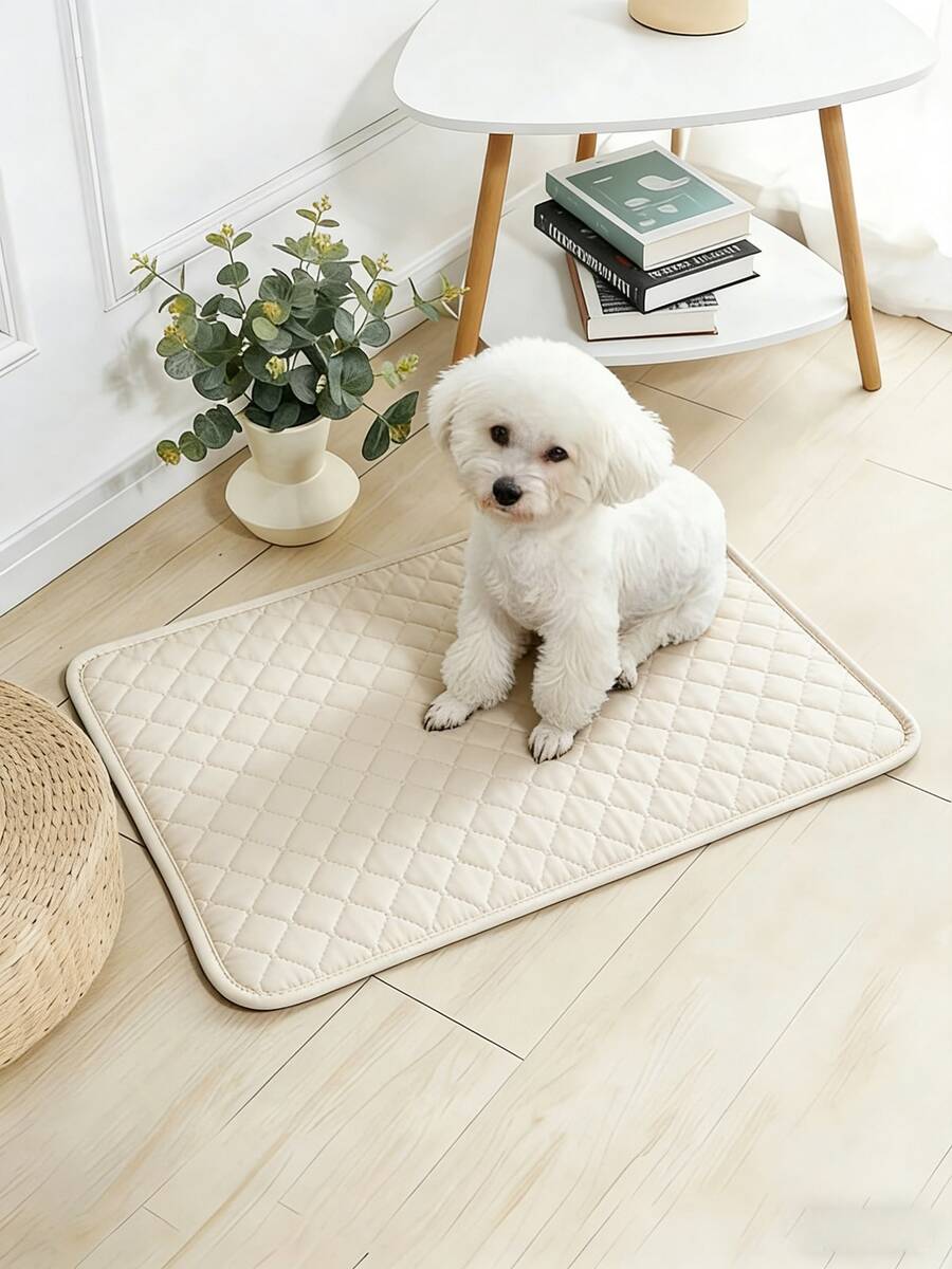 Almohadillas reutilizables y lavables para mascotas - Cuatro capas impermeables y absorbentes, para mascotas pequeñas/medianas/grandes, para entrenamiento de perros y gatos, mantiene a las mascotas secas y cómodas - Blanco - Ver 1