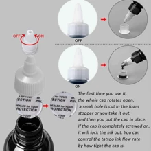 250ml (8oz) Tinta para tatuajes profesional de color negro, adecuada para contornos, sombreado y mezcla - Suministros de tatuaje negro de alta gama - Multicolor - Ver 4