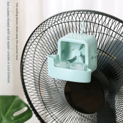 Bộ quạt làm mát cầm tay (bao gồm 4 cốc đựng đá chuyên dụng) - Được thiết kế để làm mát | Làm từ chất liệu PP chất lượng cao, nhẹ và bền, nhiều màu sắc để lựa chọn | Thích hợp cho quạt sàn và quạt bàn. Chỉ cần thêm đá viên hoặc nước lạnh vào quạt để làm mát nhanh chóng trong mùa hè. Không cần điện, vật dụng thiết yếu cho gia đình/văn phòng.