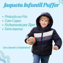 Premium Waterproof Children's Puffer Jacket - Black - View 2