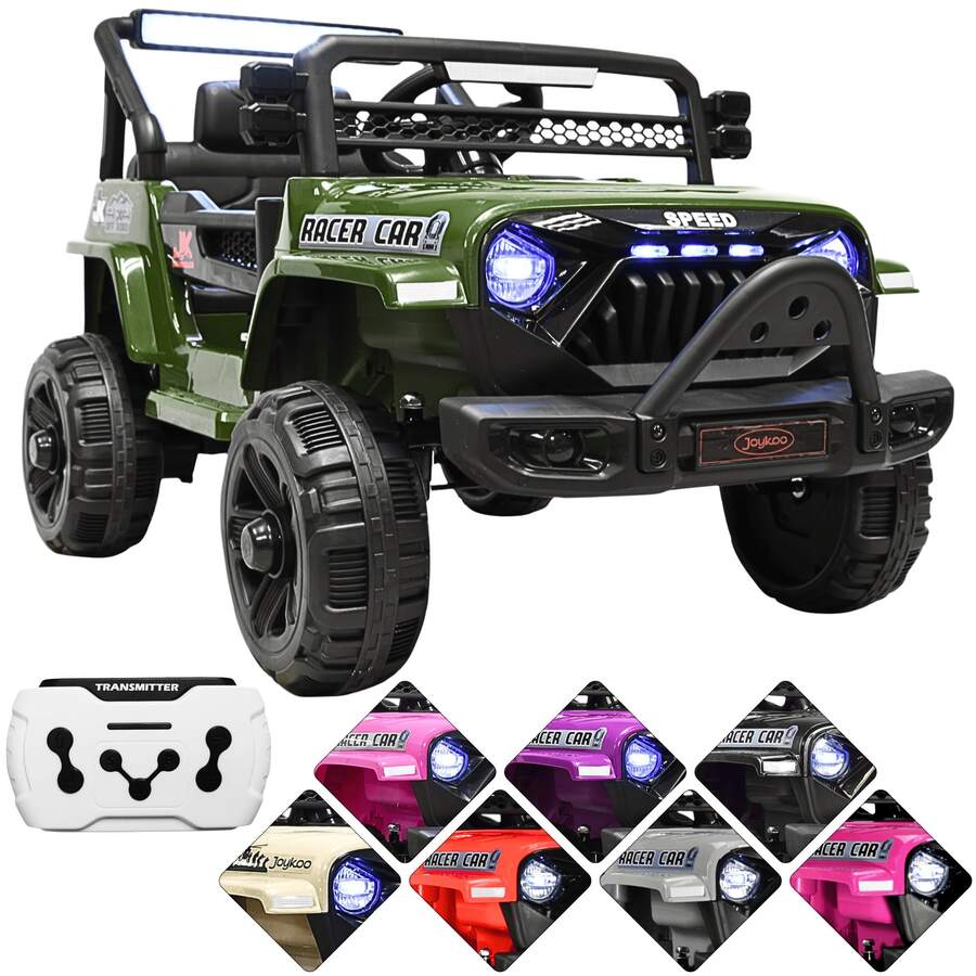 Joykoo Camioneta Montable Electrica para Niños Control Remoto 12v - Verde - Ver 1