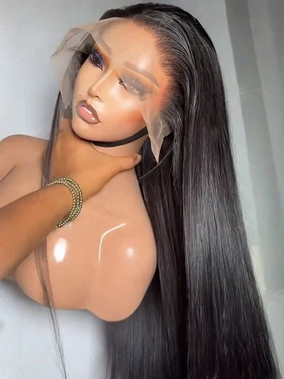 GABRIELLE 34-36 Zoll (86-91 cm) lange, glatte Lace-Front-Perücken aus Echthaar, vorgezupft Transparente Echthaar-Spitzenfrontperücken mit 250 % Dichte (13x4, 13x6, 5x5, 6x4, 9x6, 7x5), sofort tragbar, kleberlos, vorgeschnittenes brasilianisches Echthaar, verdeckter Riemen, 360° glatte Vollspitzenfrontperücken mit unsichtbarem Kordelzug, 15 cm kurze Pixie-Perücken aus Echthaar, natürliche Farbe, natürlicher Haaransatz