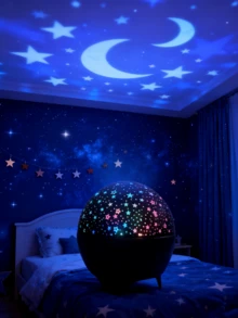 星月投影智能灯 | 多色闪烁LED氛围灯,USB供电,适用于卧室、游戏室、家庭影院装饰、圣诞礼物、氛围照明 - 多色光 - 查看 5
