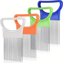 2pcs-Stainless Steel Slicing Fixed Cutter, Onion Inserter And Meat Tenderizer, Loose Meat Needle Fork Shredder And Cutter - Multicolor - View 10