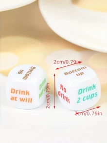 6pcs Acrylic Interactive Drinking Dice Game 1pc - Adult Party Fun For Christmas, Weddings, Birthdays - Tabletop Beverage Pun - View 7