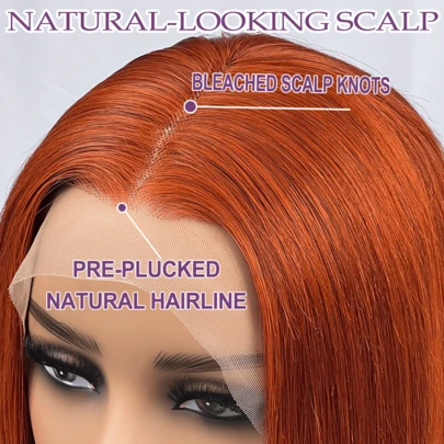 Tóc giả ren phía trước 13x6, tóc thật pha trộn, mật độ 200%, kiểu sóng nhẹ, chất lượng HD, đã được tỉa sẵn, màu tự nhiên, không cần keo dán.