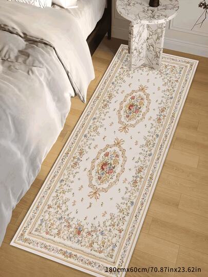 1pc Vintage Floral Pattern Decorative Hallway Carpet, Retro Fashionable Floral Long Carpet, Home Decor Carpet, Bedroom Decor, Small Rug, Creative Stylish Carpet, Living Room Carpet, Bedroom Carpet, Outdoor Carpet, Washable Carpet, Personalized Fashionable Carpet, Home Decor Carpet, Dirt-Resistant, Comfortable, Dust-Proof, Kitchen Mat, Corridor Carpet, Laundry Room Carpet, Hallway Carpet, Hotel Villa Corridor Carpet, Corridor Carpet