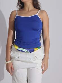 3-Piece Set: Basic Tank Top And Cropped Top In Spandex Fabric - New - 查看 9