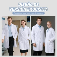 Batas De Laboratorio Escolares Uniforme De Enfermera Médico - Blanco - Ver 4