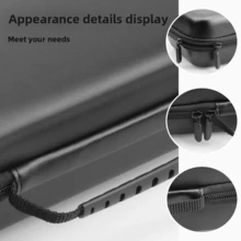 OLED Switch Deluxe PU Leder Tragetasche - Geräumige Schutztasche zum Reisen mit mehreren Fächern, schwarzes Mesh-Design für verbesserte Belüftung, robuste Aufbewahrung für Konsole und Zubehör - Übersicht 4