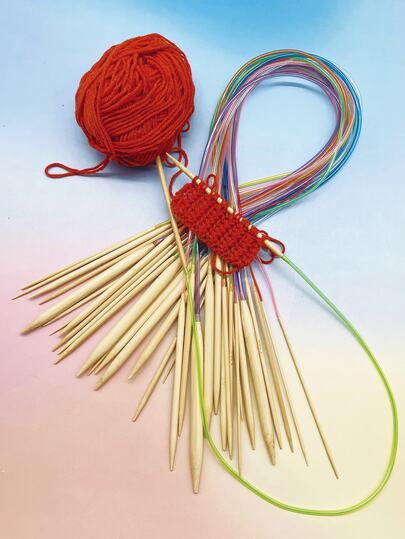 18 Piece Bamboo White Circular Knitting Needle Set, 15.75 Inch Short And 31.5 Inch Long Lengths Available, Ergonomic Design Suitable For Daily Sweater Mending, Handmade Knitting DIY, Scarf & Shawl Creation, Doll Accessory Weaving And More