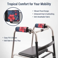 Tropical Jungle Color Non-Slip Grip Pads For Walker Handles - View 3