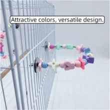 Parrot Chewing Toy, Acrylic Colorful Bird Cage Decor, Small Parrot Beak Grinding Stress Relief U-Shaped Perch DIY Stand, Suitable For Lovebirds, Cockatiel, Parrotlets, Conures - View 3