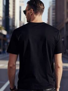 Men T-Shirts - 黑色 - 查看 3