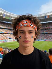 2026 World Cup Soccer Print Sport Headbands - Elastic Knitted Sweatbands, Non-Slip, For Summer Running, Fitness, Yoga, And 2026 World Cup Fan Accessories Summer Hair Accessories Vacay Hair Band,Holiday,Travel - Multicolor - View 5