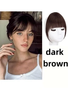 1pc Clip-On Bangs, Natural Invisible Seamless Air Bangs, Suitable For Students And Daily Wear, Random Color (Color May Vary Slightly From Image), Hair Accessory, Valentine's Day Hair Accessory Gift - Multicolor - View 7