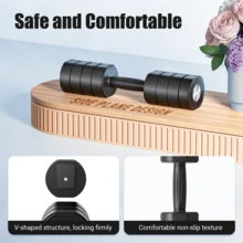 MERACH Dumbbell Set Of 2, Adjustable Weight, Anti-Slip Handle, Macaron Colors, Each 2.2/4.4/6.6/8.8 Lbs, 4 In 1 Hand Weights For Women At Home - Black - View 6