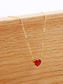 1 chiếc dây chuyền mặt hình trái tim nhỏ nhắn, tinh tế bằng bạc Sterling S925, kiểu dáng ngọt ngào và thanh lịch, hoàn hảo cho Ngày Valentine, các bữa tiệc, đám cưới, phụ kiện thiết yếu cho lời cầu hôn và lễ đính hôn của phụ nữ, món quà trang sức tinh tế. - Yêu - Xem 6