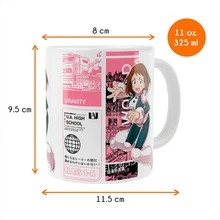 Taza de Uravity Ochaco Uraraka Clase 1-A Zero Garvity My heró academiá Boku no Hero Anime Céramica - Blanco - Ver 5