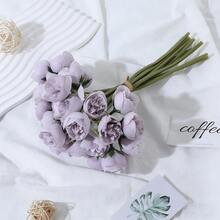 1/3pcs Artificial Silk Peony Flower Bouquet, 27 Stems Fake Peony Flowers, Suitable For Home Decor, Kitchen, Dining Table, Living Room, Bedroom, Tabletop Centerpiece, Engagement, Wedding Party Decor, Bridal Bouquet, Valentine's Day, Mother's Day, Thanksgiving, New Year Decor, Birthday Gift, Girlfriend Gift, Surprise Gift - Multicolor - View 16