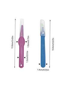 Alat Pembuka Jahitan Ergonomis dengan Ujung Melengkung, Pegangan Nyaman Anti Selip dengan Penutup Pelindung, Tersedia dalam Warna Pink/Biru, Pembukaan Jahitan yang Tepat & Cepat untuk Menjahit, DIY, Sulaman Silang, Label Pakaian, Penggunaan Rumah Tangga, Alat Kerajinan Ramah Pemula - Pelepas ulir - View 7