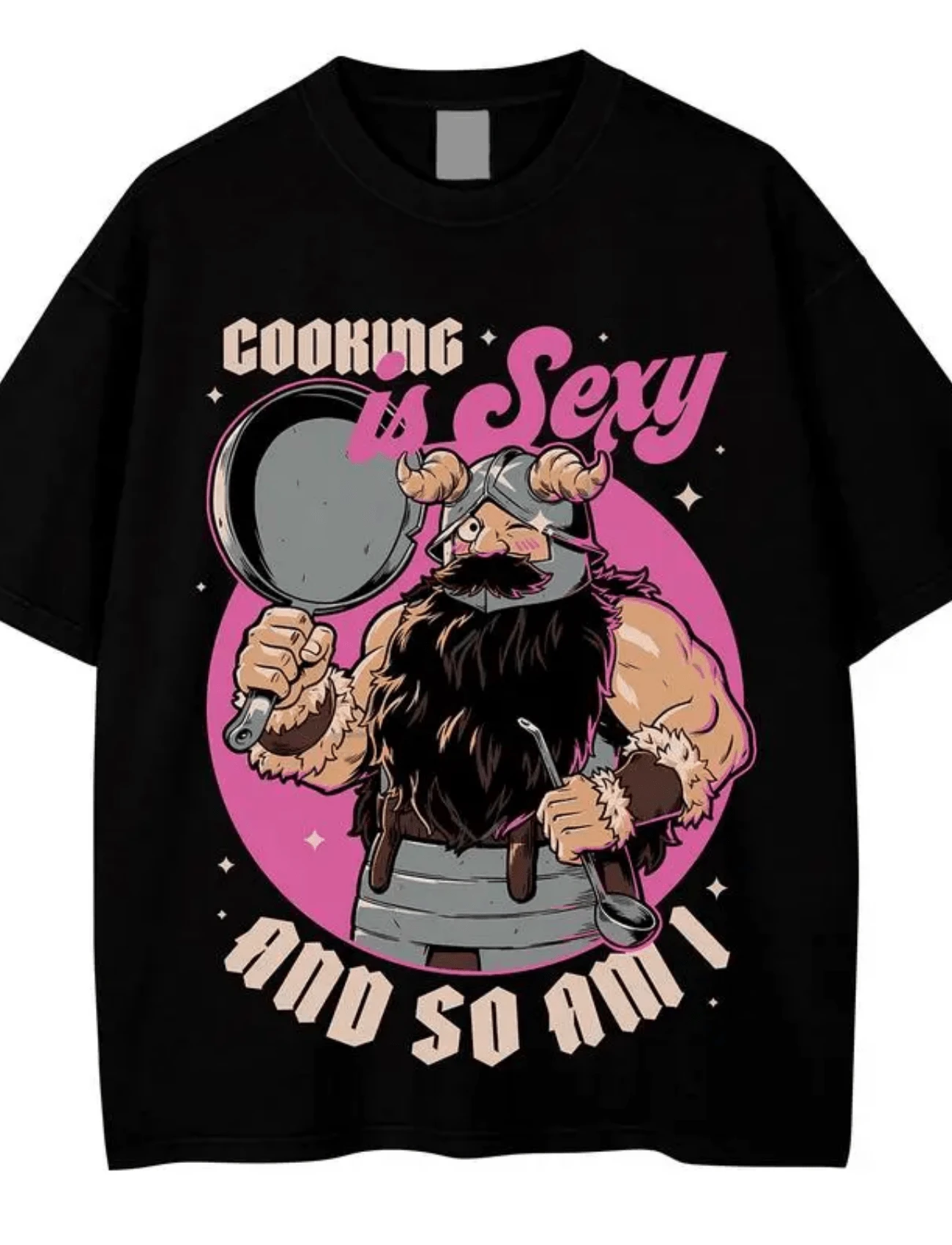 Delicious In Dungeon Manga Senshi Sexy Senshi Cooking TShirt - Black - View 1