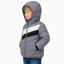 Premium Waterproof Children's Puffer Jacket - 灰色 - 查看 5
