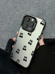 1pc Fashionable IMD Butterfly & Cherry Pattern IMD Material Anti-Drop Protective Phone Case, Suitable As Holiday Gift Compatible With Apple XS/XS Max/XR/11/12/13/14/14 Plus/15/15 Plus/16/16 Plus/17 And Other Models - Multicolor - View 3