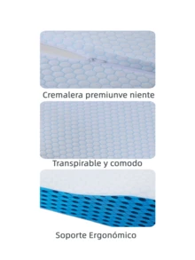 60*35cm Almohada de Memoria Almohada Cervical de Memoria Ergonómica para Dormir de lado,  Protege Tu Columna, Duerme Mejor Ayuda a Dormir Mejor, Funda  Extraíble Perfecta para Casa, Hotel, Oficina y  Viajes Regalos para El Día Del Padre y el Día de la Madre - Azul y blanco - Ver 6