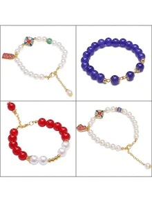 Bộ dụng cụ làm trang sức 15 khe, bao gồm hộp đựng, tấm lót hình hoa, hạt định vị, khóa càng cua, dây nối dài, thích hợp để tự làm vòng tay, vòng cổ, bông tai, đồ thủ công và sửa chữa trang sức. - Bộ dụng cụ làm trang sức - Xem 4