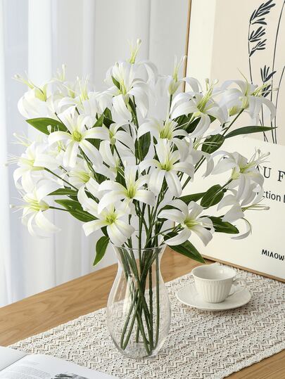 1 bông hoa ly dại nhân tạo, hoa giả, cao 76 cm/29.92 inch, dùng để trang trí nhà cửa, văn phòng, tiệc tùng, cô dâu, đám cưới, trang trí mùa xuân, lễ hội, phòng tắm, phòng khách, phòng ngủ, bó hoa tự làm, trang trí sân vườn, trang trí mùa hè.