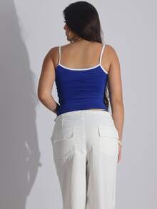 3-Piece Set: Basic Tank Top And Cropped Top In Spandex Fabric - New - 查看 10