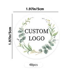 [Personnalisé] 48/96/192/384/798 pièces Autocollants personnalisés/Autocollants de logo/Autocollants de mariage/Créez vos propres autocollants/Autocollants personnalisés, Autocollants de sceau personnalisés pour sacs, convient pour les mariages, les anniversaires et les baptêmes - Ensembles - Voir 15