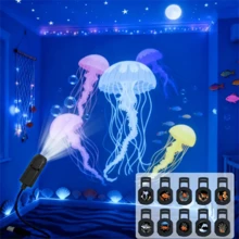 LED Projection Night Light With 10, 6 Or 3 Projection Designs, Marine Life Projection Light, LED Ocean Projection Light, USB Powered Space Themed Bedroom Decoration, And Night Light For Bedrooms - USB - 查看 5