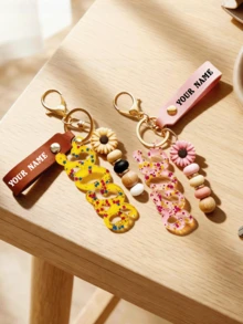 Custom Name Acrylic Keychain Personalized Graduation Souvenir Sunflower Keyring For Bag Backpack - Multicolor - View 6