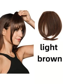 1pc Clip-On Bangs, Natural Invisible Seamless Air Bangs, Suitable For Students And Daily Wear, Random Color (Color May Vary Slightly From Image), Hair Accessory, Valentine's Day Hair Accessory Gift - Multicolor - View 6