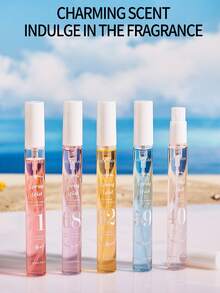 1 pièce/5 pièces/10 pièces Parfum parfumé à la plage de 10 ml, essentiel pour les vacances, rafraîchisseur d'air d'été, petit flacon portable, parfum d'ambiance longue durée pour la maison, 5 options de parfum, vous plonger dans un festin olfactif - A - Voir 8