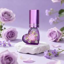 Flacon de parfum en forme de cœur - Flacon vaporisateur portable réutilisable, conçu avec un joyau d'amour, disponible en rose, violet, rouge, taille voyage, décanteur de parfum mini compact portable, idéal pour les cadeaux de fête - Multicolore - Voir 12