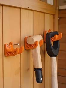 2Pcs/4Pcs (No Screws Included) Portable Model Manual Gardening Tool Holder Tool Holder Garden - Home Daily Use Hook - Conventional - View 2