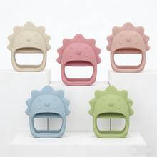 1 Peça Mordedor de Silicone para Bebê, Brinquedo de Dentição Infantil, Formato de Luva Fácil de Segurar, Presente para Recém-Nascidos no Páscoa, Ação de Graças, Natal - Multicolorido - Visão 5
