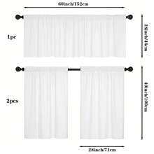 Kitchen Curtains Spiral Classic Window With Purple Lavender Bouquet Decoration, Specially Designed For Rod Pocket Hanging Method, Home Decor, Art Print, Available In Multiple Sizes, Excludes Rod Tier & Valance Set. - 1pc-60*18inch(152*46cm) - View 3
