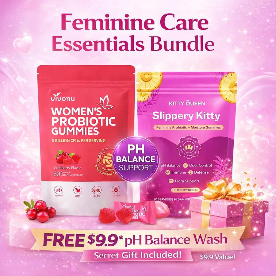 Best Value Feminine & Freshness Care Set – Daily Intimate Care Must-Have, Free Shipping, Dietary Supplement, For Women - 60Gummies&60Gummies - 查看 1