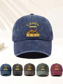 1pc Unisex Camel Washed Baseball Cap, Classic Casual Retro Style, Soft Sweatband, Adjustable Size, Lightweight Versatile, Vintage Dad Hat, Suitable For Outdoor Sports, Daily Wear, Party, Beach, Ideal Gift For Family And Friends,Summer,Holiday - Camel - View 2
