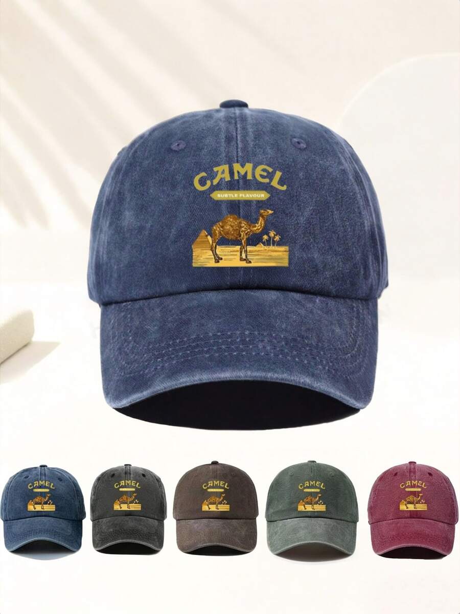 1pc Unisex Camel Washed Baseball Cap, Classic Casual Retro Style, Soft Sweatband, Adjustable Size, Lightweight Versatile, Vintage Dad Hat, Suitable For Outdoor Sports, Daily Wear, Party, Beach, Ideal Gift For Family And Friends,Summer,Holiday