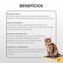 Prateleiras Para Gatos Tam M 4pçs MDF 15mm REFORÇAFO Já Montados Com Carpete Aniderrapante Gatificação Playground Para Gato - Chumbo - Visão 5