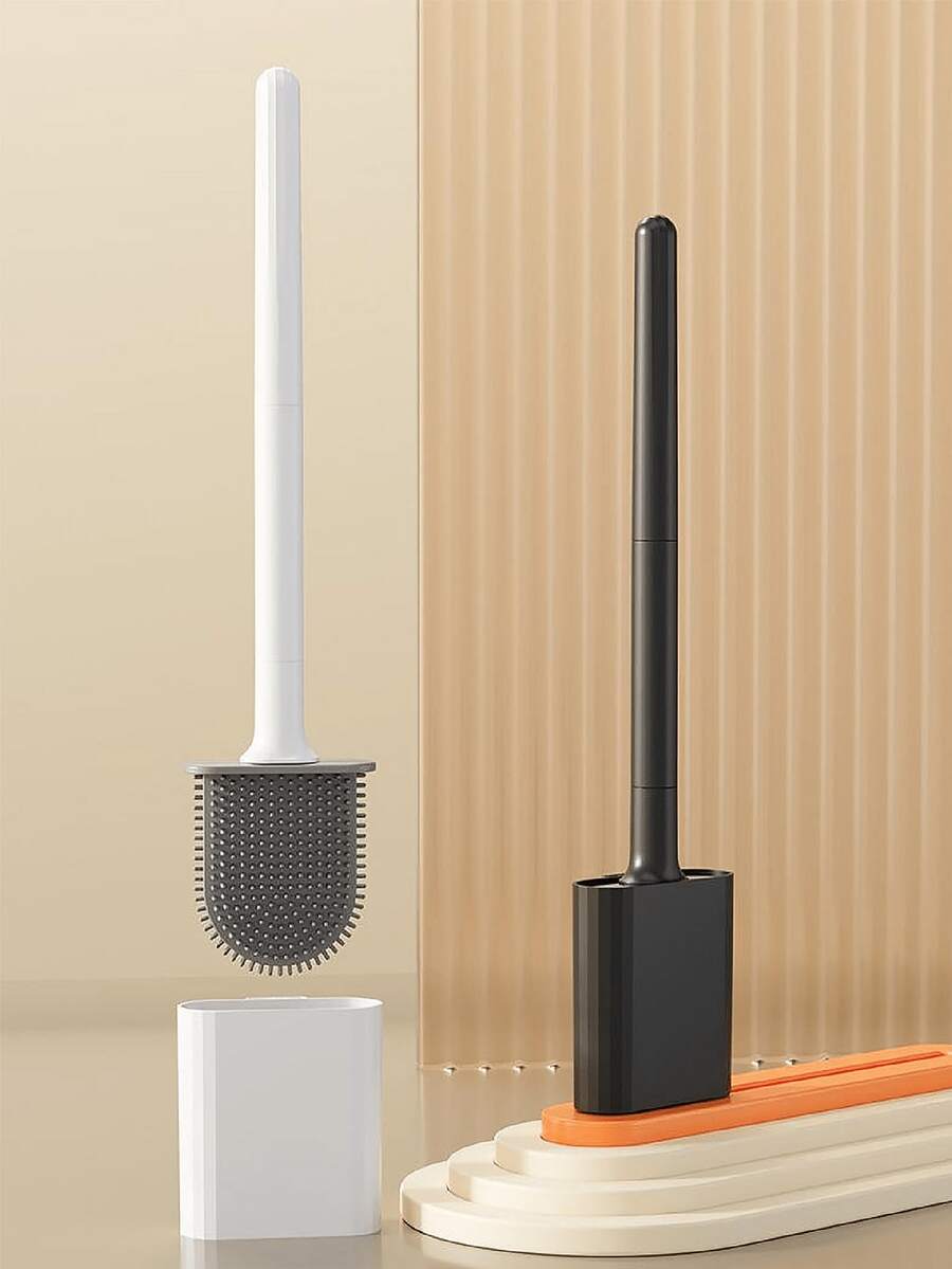 1个软橡胶马桶刷，浴室清洁刷，缝隙清洁刷，可拆卸手柄，节省空间，可壁挂安装 - A - 查看 1