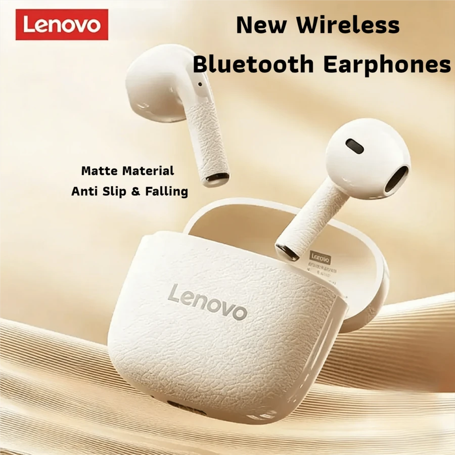 Lenovo 联想EA166蓝牙耳机，高清音频，卓越音质，降噪功能，IPX5级防水，低延迟，无线蓝牙耳机，联想原装耳机 - 月岩白 - 查看 1